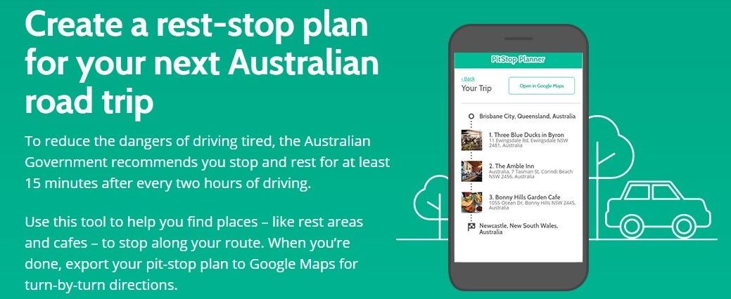 Create a Pit Stop Plan for your next Australian road trip