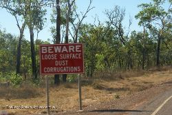 Beware: Dust & Corrugations - when they put up a sign for it, they mean it! - Northern Territory