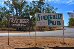 Free Beer Tomorrow - Nindigully Pub Queensland. Photo by Penny Smith