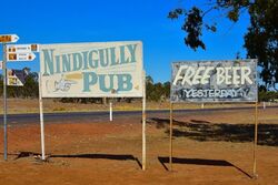 Free Beer Yesterday - Nindigully Pub Queensland. Photo by Penny Smith