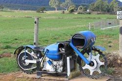 Motorbike Letterbox - Tasmania - by Sandi Kogtevs