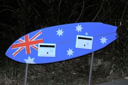 Surfing Oz letterbox - photo by Penny Smith