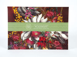Wildflower Placemats - 4 x Assorted Dining Placemats, Double sided Placemat size: W 299mm 