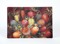 Wildflower Placemats - 4 x Assorted Dining Placemats, Double sided Placemat size: W 299mm 